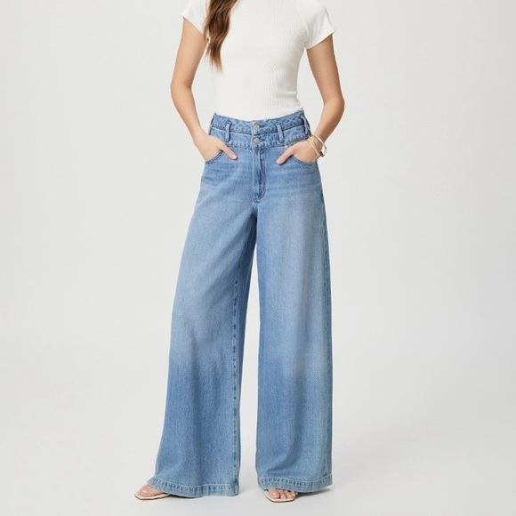 PAIGE portia wide leg jean in enzo light color Women’s Size 30 - Picture 1 of 15
